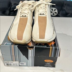 Lugz Men's White and Brown Sneakers